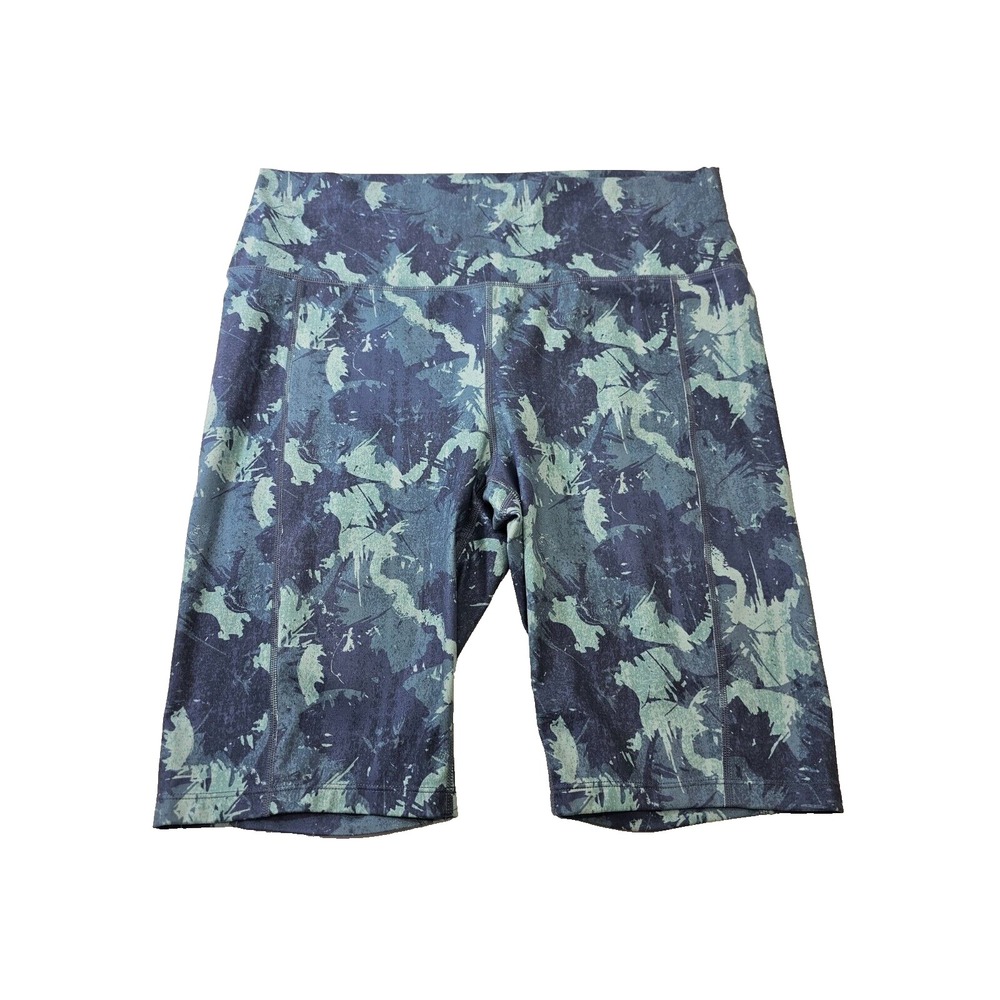 Brisas L Pull On Bermuda Slim Fit Workout Shorts‎ Athletic Stretch Gym EUC